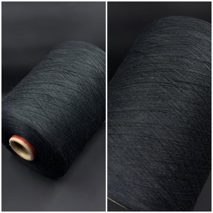 Cashmere yarn 70%, Silk yarn 30%, 2/58, Loro Piana yarn , Color Black, per 100 gr