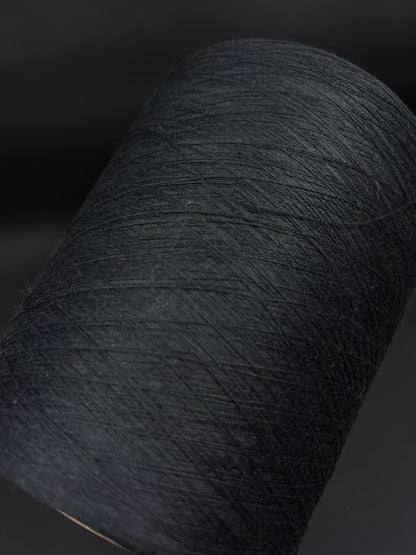 Cashmere yarn 70%, Silk yarn 30%, 2/58, Loro Piana yarn , Color Black, per 100 gr