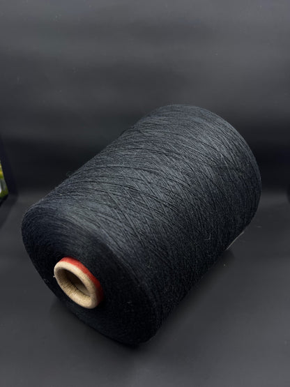 Cashmere yarn 70%, Silk yarn 30%, 2/58, Loro Piana yarn , Color Black, per 100 gr
