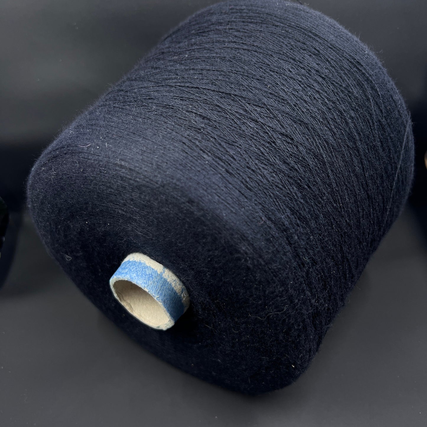 Bagno, Ne 30/2, 85% Cotton, 15% Ws, FILARTEX SPA, Color Blue Nero , per 100 gr. Italian Fine Yarn, yarn on cone, Hand Knitting, Machine Knitting