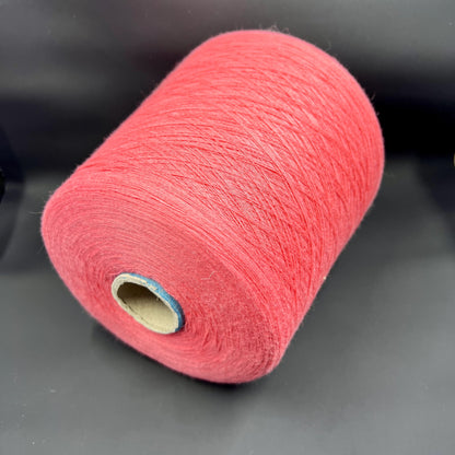 Bagno, Nm 30/2, 85% Cotton, 15% Ws, FILARTEX SPA, Color Coral, per 100 gr. Italian Fine Yarn, yarn on cone, Hand Knitting, Machine Knitting