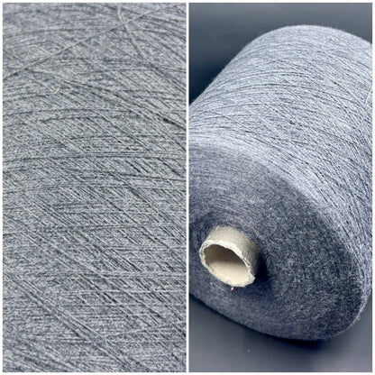 Bagno, Ne 30/2, 85% Cotton, 15% Ws, FILARTEX SPA, Color Dark Gray, per 100 gr. Italian Fine Yarn, yarn on cone, Hand Knitting, Machine Knitting