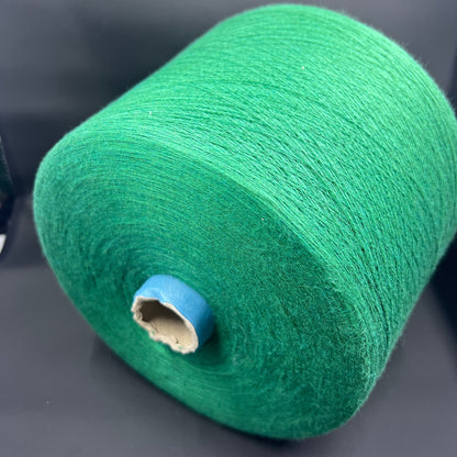 Bagno, Nm 30/2, 85% Cotton, 15% Ws, FILARTEX SPA, Color GREEN, per 100 gr. Italian Fine Yarn, yarn on cone, Hand Knitting, Machine Knitting