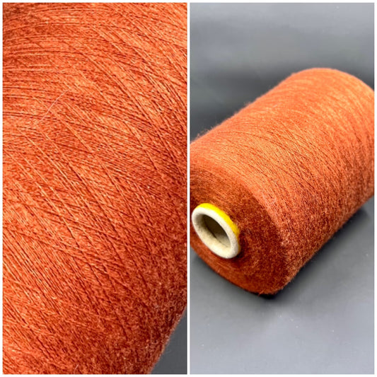 Cashmere 70%, SE 30%, 2/58, Loro Piana-P158 55362, Color Sienna, per 100 gr. Italian Fine Yarn, yarn on cone, Hand Knitting, Machine Knitting