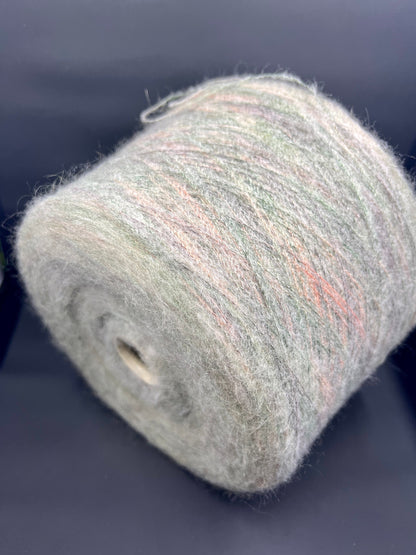 PROFILO Art: TUI. Fibre: 30% Super kid mohair yarn, 10% Merino wool yarn, 30% Nylon yarn, 30% Acrilico yarn. Yarn Color: VER BOSCO MEL. Can be used for knitting (both machine and hand). This is yarn available at our Yarn Store in Canada.