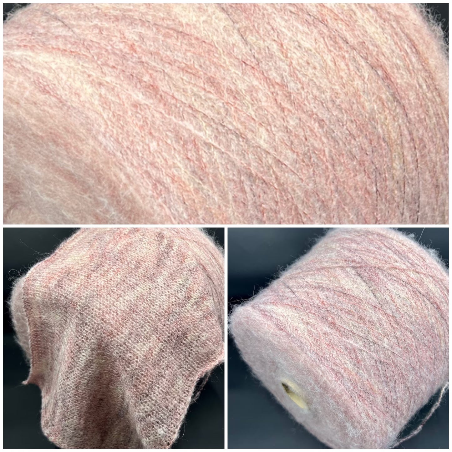 Reference: PROFILO S.N.C. Art: TUI. Fibre: 30% Super kid mohair yarn, 10% Merino wool yarn, 30% Nylon yarn, 30% Acrilico yarn. Footage: 900 m per 100 g. Yarn from Italy. Yarn Color: SIENA STA. This is yarn available in our Yarn Store in Canada.