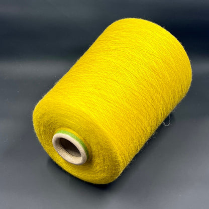 Cashmere 70%, SE 30%,Royal  2/58, Loro Piana-P158 54287, Color Giallo, per 100 gr. Italian Fine Yarn, yarn on cone, Hand Knitting, Machine Knitting