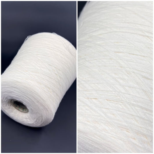 Fiber: 100% Merino wool yarn. Botto Giuseppe art: Slowool Light. Yarn Colour: White. This is a very soft pure merino wool yarn. This yarn can be purchased at our yarn store in Canada.