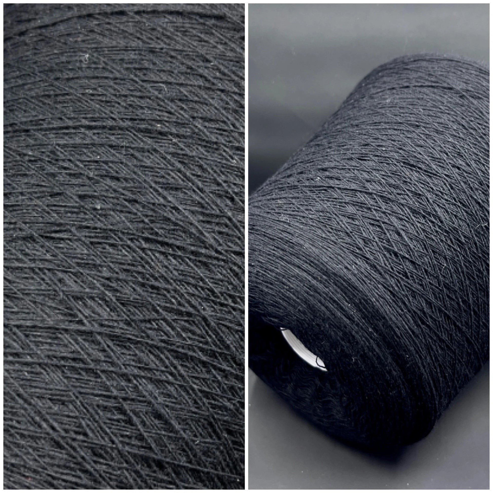 100% Superfine Lamb's wool yarn, art: Lamaine, Nm 1/14.Black Yarn. This is a very soft pure merino yarn. It is produced by Todd&Duncan. Yarn Store in Canada.