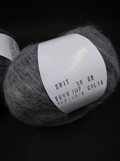 Color Gray, 29% Wool, 7% Alpaca, 19% Acrilico, 45% Poliamide, 50gr, SWIT, Filpucci, per. 50 gr, Lace weight yarn, Hand Knitting Yarn