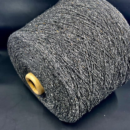 TWEED Yarn, Wool Yarn, Silk Yarn, Bourete, color Grigio Scuro