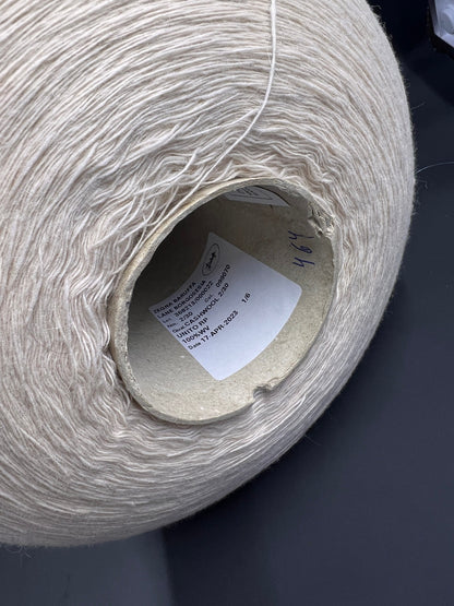 Merino Wool Yarn 100%, Cashwool ZEGNA BARUFFA, Color Naturale. Per 100 gr