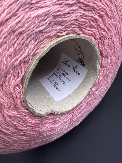 Cashmere Yarn 100%, Coarsehair 2/11, Loro Piana Cashmere Yarn -C003 999, Pink Lady