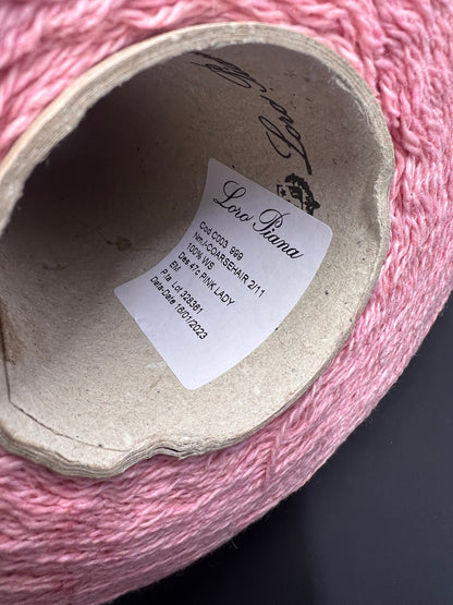 Cashmere Yarn 100%, Coarsehair 2/11, Loro Piana Cashmere Yarn -C003 999, Pink Lady