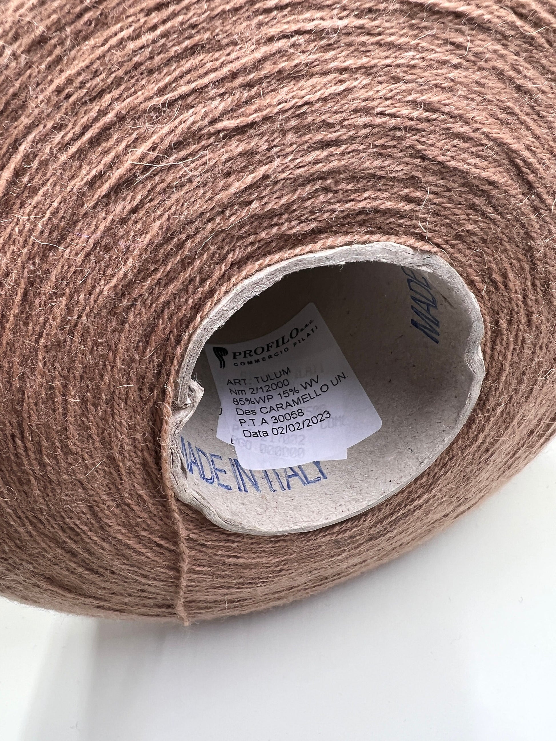 Alpaca blend yarn. Profilo art. TULUM. Fiber: 85% Alpaca yarn 15% Merino wool yarn.  The yarn will be perfect for weaving and knitting but can also be used for crocheting. You can buy this beautiful yarn in our yarn store in Canada