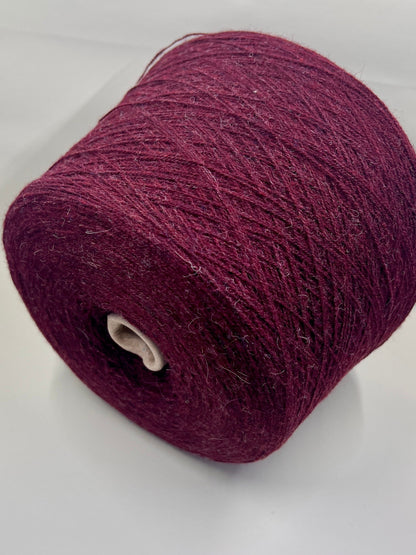 TULUM Alpaca Yarn, Merino wool Yarn, Yarn on Cone, Color Bordo Mel. Prof-WPBlend-000493