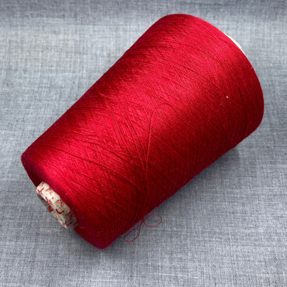 Silk Yarn 100%. Italian Silk Yarn for Hand & Machine Knitting.  Reference: Botto Giuseppe, Schappe NM 2/120 Fibre: 100% Silk Yarn. Yarn Color: Red. The yarn will be perfect for weaving and knitting.