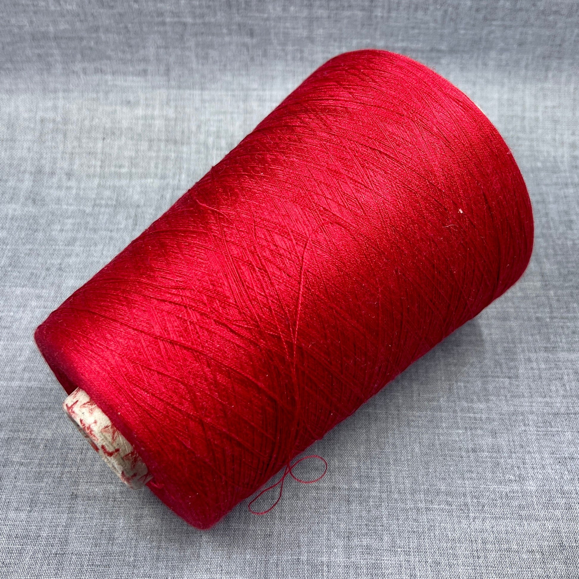 Silk Yarn 100%. Italian Silk Yarn for Hand & Machine Knitting.  Reference: Botto Giuseppe, Schappe NM 2/120 Fibre: 100% Silk Yarn. Yarn Color: Red. The yarn will be perfect for weaving and knitting.