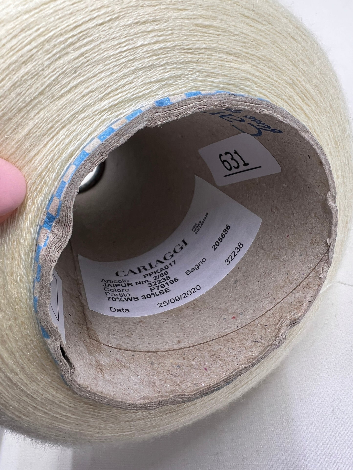 Cashmere Yarn 70%,  Silk Yarn 30%, Cariaggi Jaipur, art: PPKA017, colore White Milk