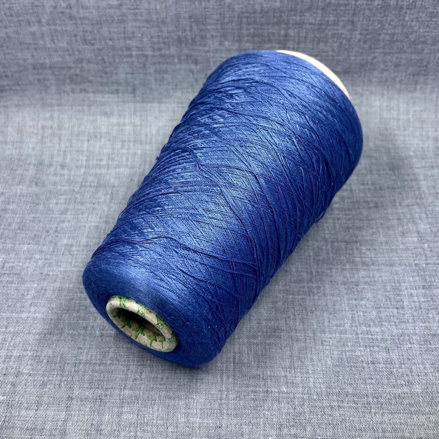 Silk Yarn 100%, Silk Yarn on Cone. Color Blue. Per 100 gr