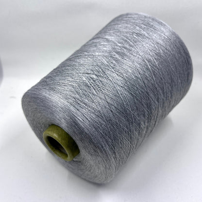 100% Silk Yarn. Italian Silk Yarn for Hand & Machine Knitting.  Reference: Botto Giuseppe, Schappe NM 2/120 Fibre: 100% Silk Yarn. Yarn Color: Grigio (Steel Gray).  The yarn will be perfect for weaving and knitting.