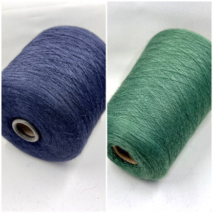 Cashmere Yarn 70%,Silk Yarn 30%, Nm 3/80, ZEGNA BARUFFA, color Blue. Per 100 gr