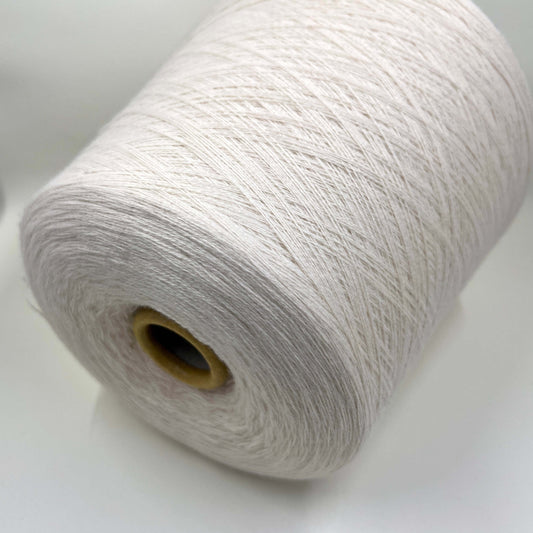 Cashmere Yarn 100%, Yarn on Cone, Yarn for knitting. Filati Power - White milk. per 100 gr