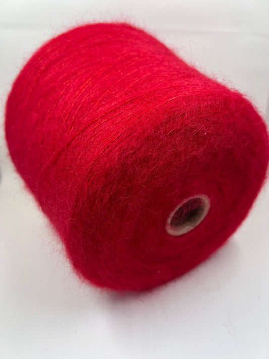 Tramonto Kid Mohair 75%, Silk 25%, Nm 8.5 - Red.  per 100 gr