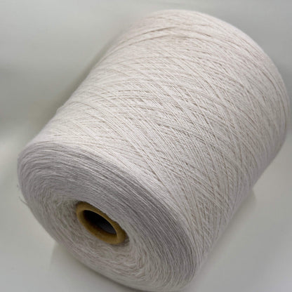 Cashmere Yarn 100%, Yarn on Cone, Yarn for knitting. Filati Power - White milk. per 100 gr