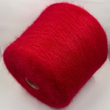 Tramonto Kid Mohair 75%, Silk 25%, Nm 8.5 - Red.  per 100 gr