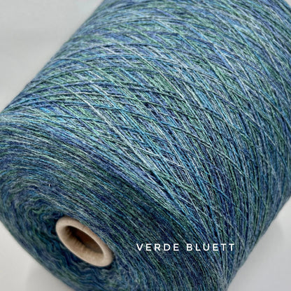 Cashmere Yarn & Silk Yarn ,Loro Piana Yarn, Yarn on Cone. Color Multicolor. Per 100 gr