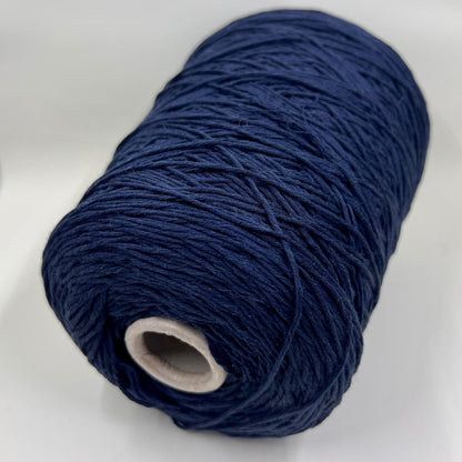 Soft Cotton Yarn 100%, Cotton Yarn on Cone, Cotton Yarn for knitting. Navy. Per 100 gr