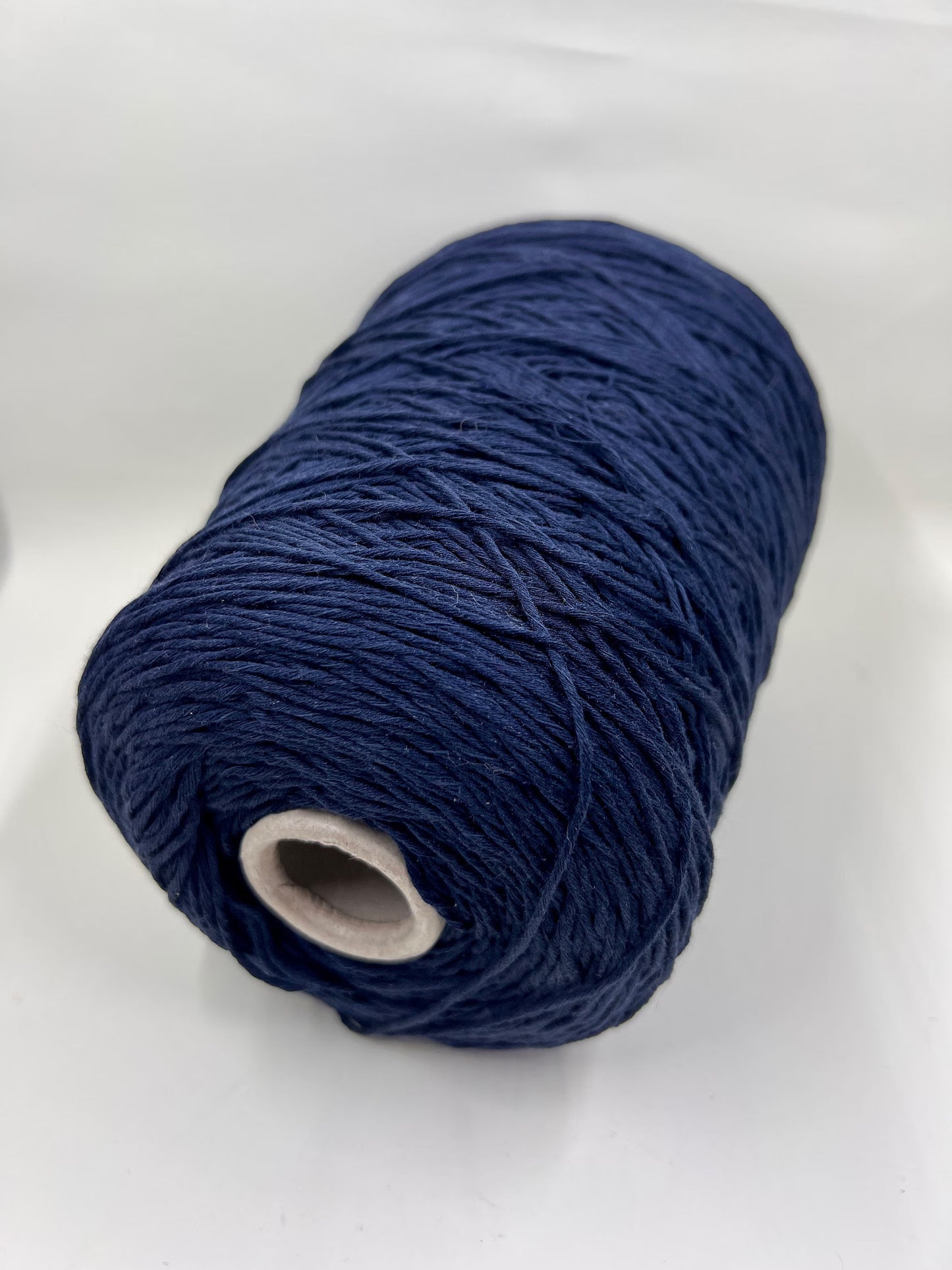 Soft Cotton Yarn 100%, Cotton Yarn on Cone, Cotton Yarn for knitting. Navy. Per 100 gr