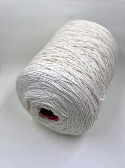 Soft Cotton Yarn 100%, Cotton Yarn on Cone, Cotton Yarn for knitting. White. Per 100 gr