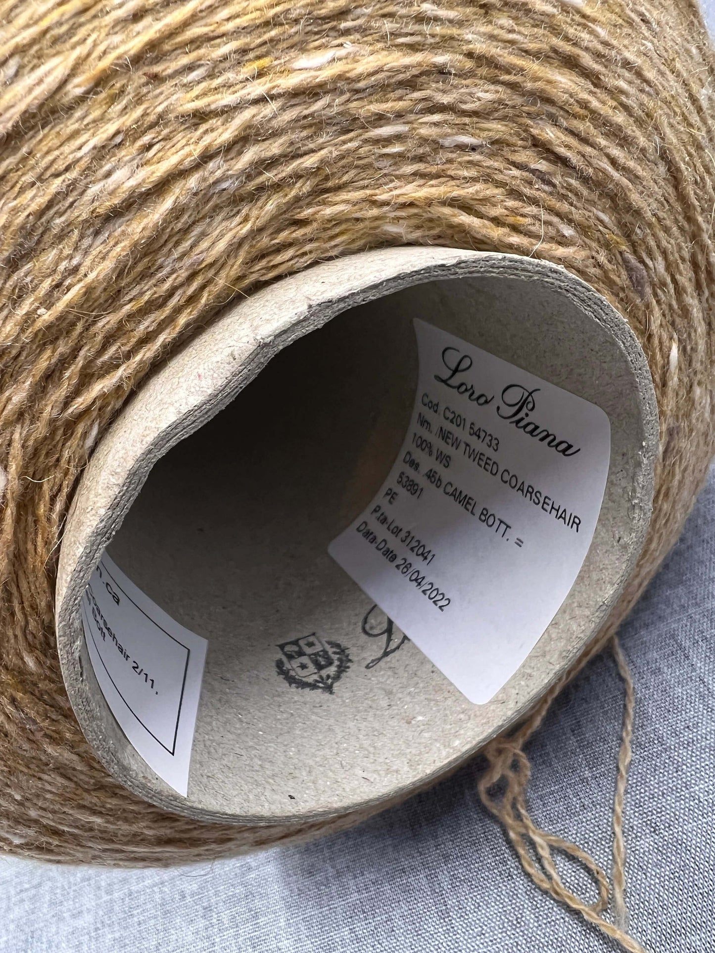 Cashmere Yarn 100%, Coarsehair Yarn, Loro Piana Yarn, Camel Bott. per 100 gr