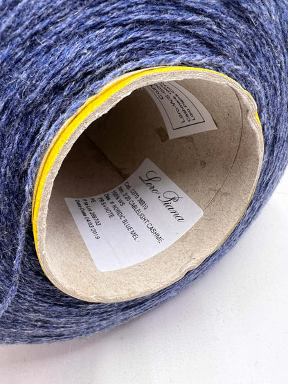 Cashmere Yarn 100%, Cablelight Cashmere Yarn, Loro Piana Yarn, Nordic Blue Mel. per 100 gr