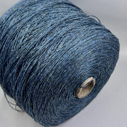 Lino Yarn 100%, Yarn on Cone, Loro Piana, Linen fine yarn on cone. Color Turchese. Per 100 gr