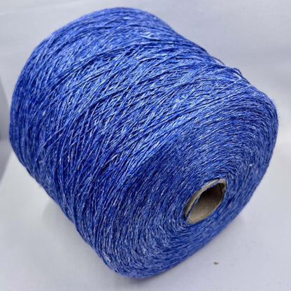 Lino Yarn 100%, Yarn on Cone, Loro Piana, Lino fine yarn on cone, Color Blue. per 100 gr