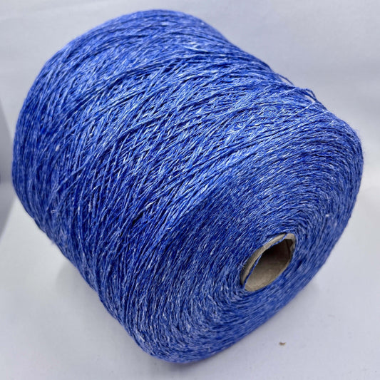 Lino Yarn 100%, Yarn on Cone, Loro Piana, Lino fine yarn on cone, Color Blue. per 100 gr