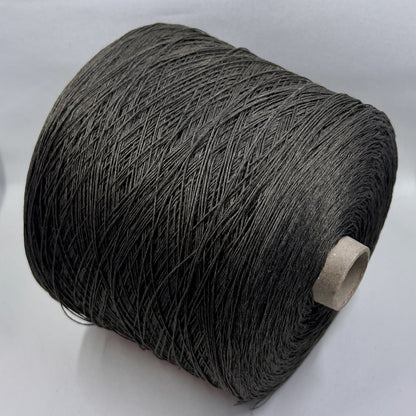 Lino Yarn 100%, Yarn on Cone, Loro Piana, Lino fine yarn on cone. Color Talpa. Per 100 gr