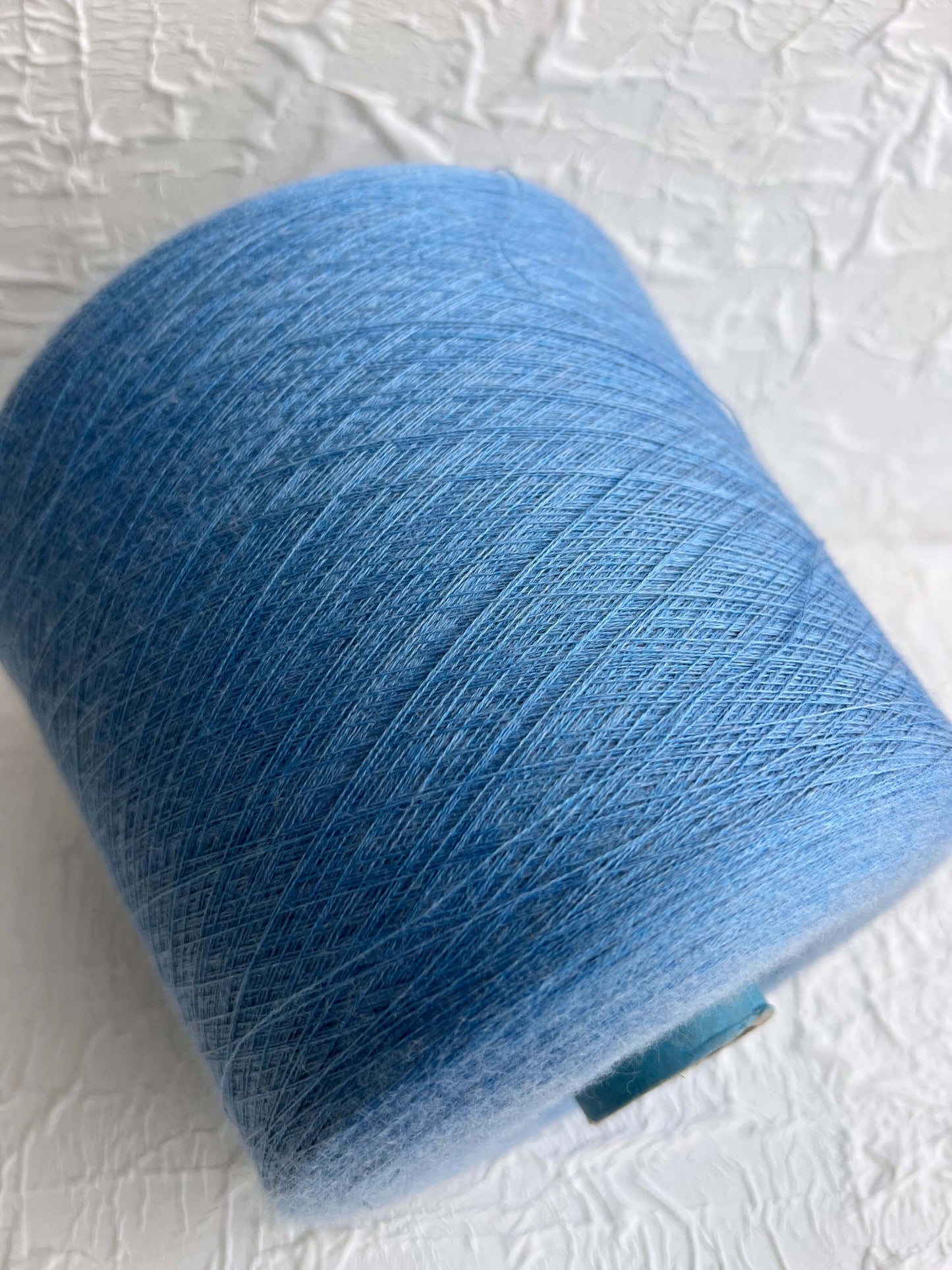 Cashmere yarn 70%, Silk Yarn 30%, Loro Piana Yarn, Yarn on Cone, Blue. Per 100 gr