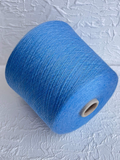 Cashmere yarn 70%, Silk Yarn 30%,Yarn for knitting, Blue Mel.Per 100 gr