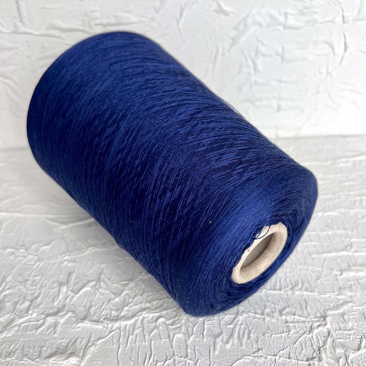 Silk Yarn 55%, Cotton Yarn 45%, Yarn for knitting, Yarn on Cone. Color Blue. Per 100 gr