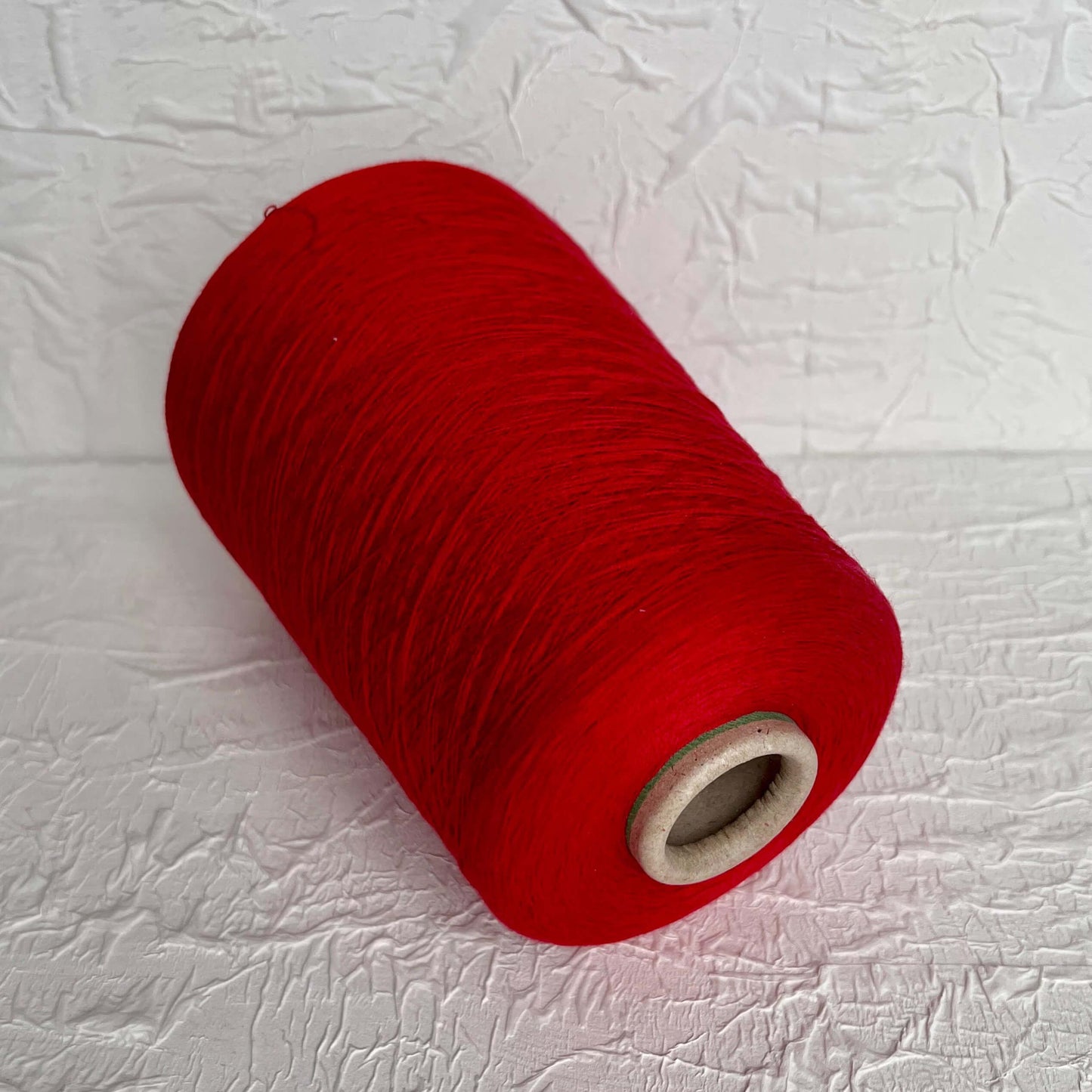 Silk Yarn 55%, Cotton Yarn 45%, Zegna Baruffa. Yarn on Cone. Color Red. Per 100 gr