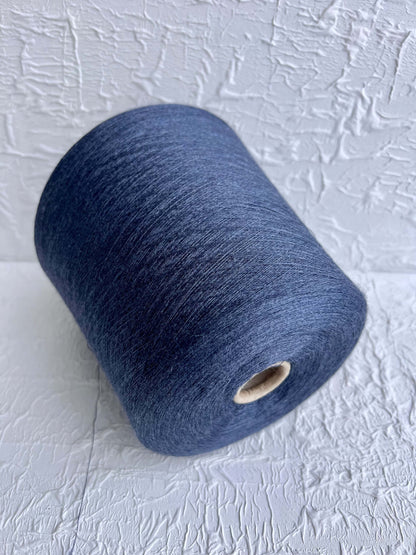 Cashmere Yarn 70%, Silk Yarn 30%,Loro Piana yarn, Yarn on Cone. Blue Nero. Per 100 gr