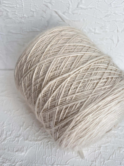 Baby Alpaca Rove 100%, Sec 2700. Nm 1.5 - colore White. Per 100 gr