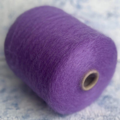 SuperKidMohair 67%, PA 30%, Merino 3%. Aurora 100 NM 10000,  Color Purple. Per 100 gr