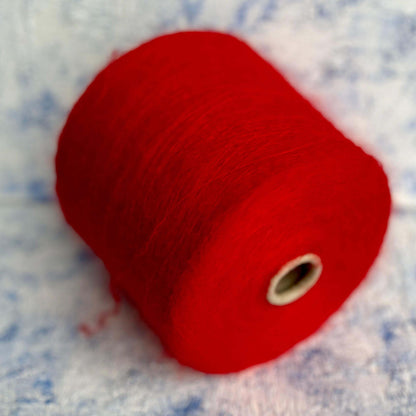 SuperKidMohair 67%, PA 30%, Merino 3%. Aurora 100 NM 10000,  Color Red. Per 100 gr