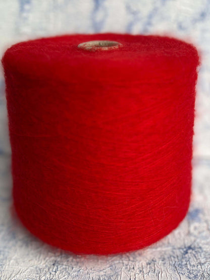 SuperKidMohair 67%, PA 30%, Merino 3%. Aurora 100 NM 10000,  Color Red. Per 100 gr