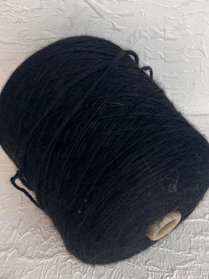 Baby Alpaca Rove Yarn 100%. Nm 1.5 - colore Black. Per 100 gr